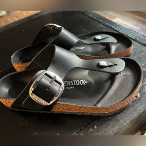 Birkenstock Gizeh Big Buckle, Size 39, Oiled Nubuck Leather